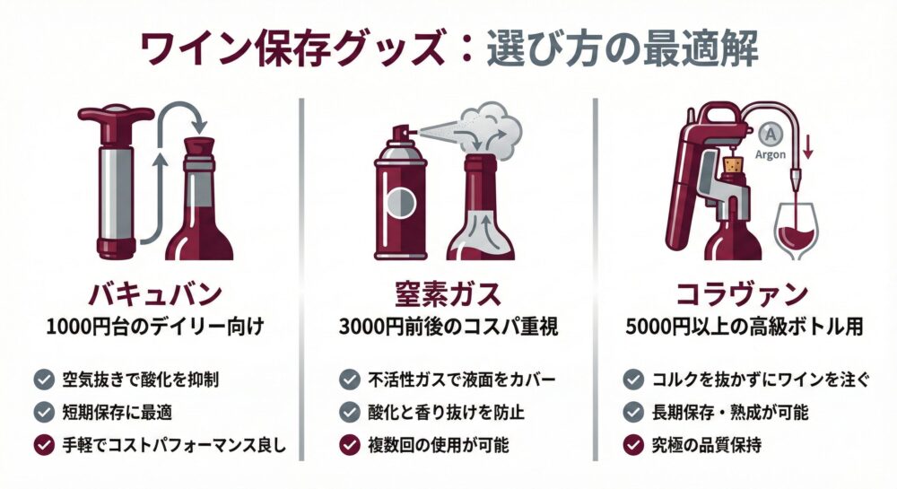 初心者はどんなワインの保管グッズを準備すれば良い？コラヴァンの効果は？