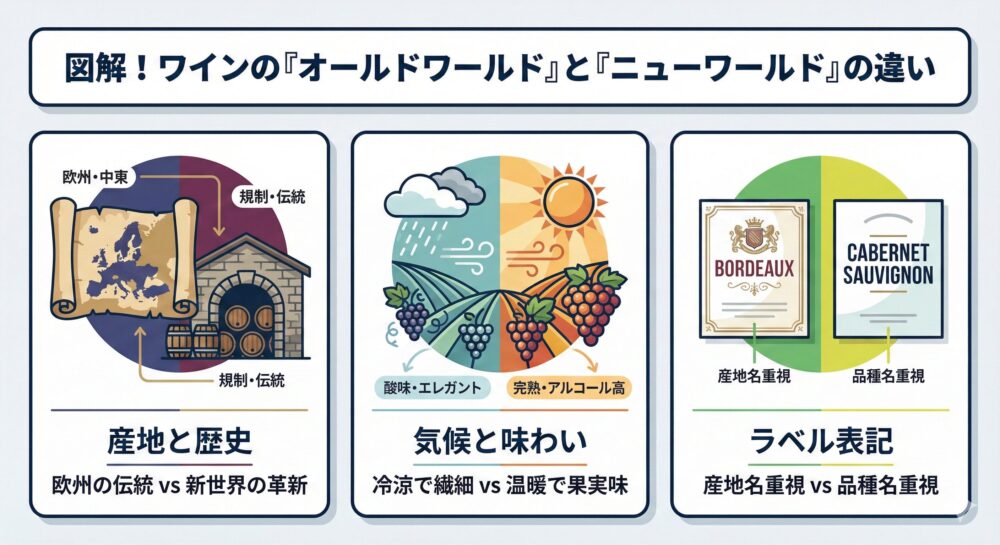 【初心者には新世界！】新世界と旧世界の違いとおすすめワイン4選