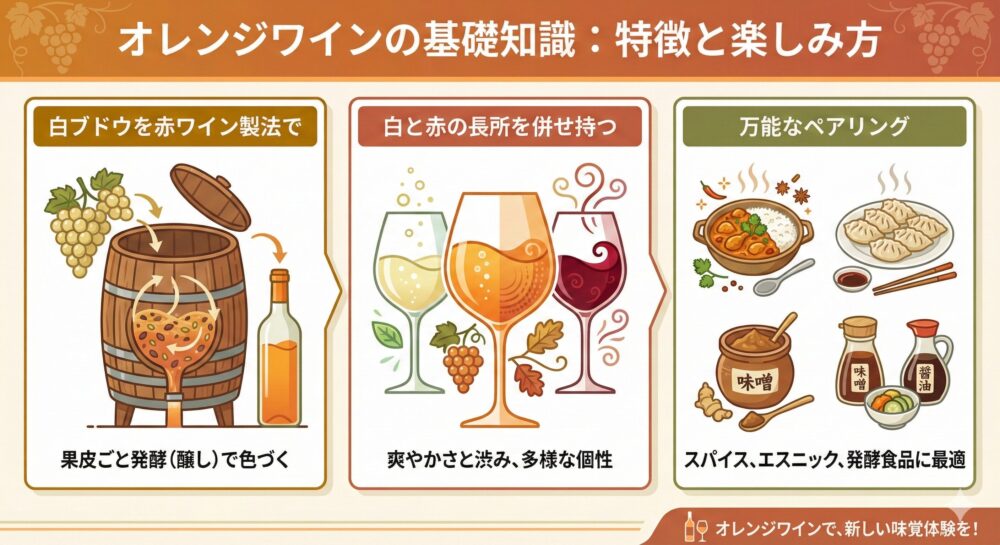 【すぐわかる】オレンジワインの作り方！白ワインとの製法の違いを解説！