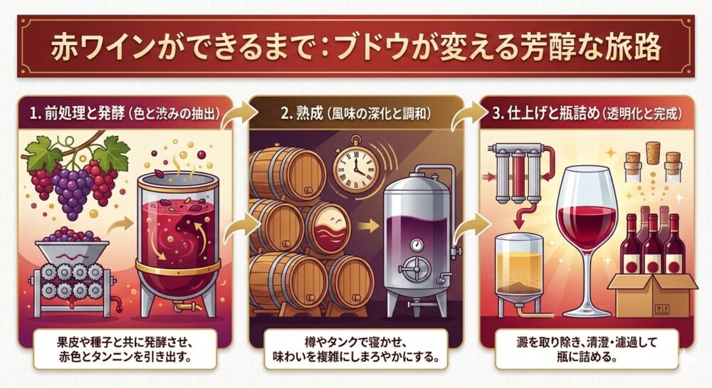 【初心者用】赤ワインの作り方を図解ありで解説
