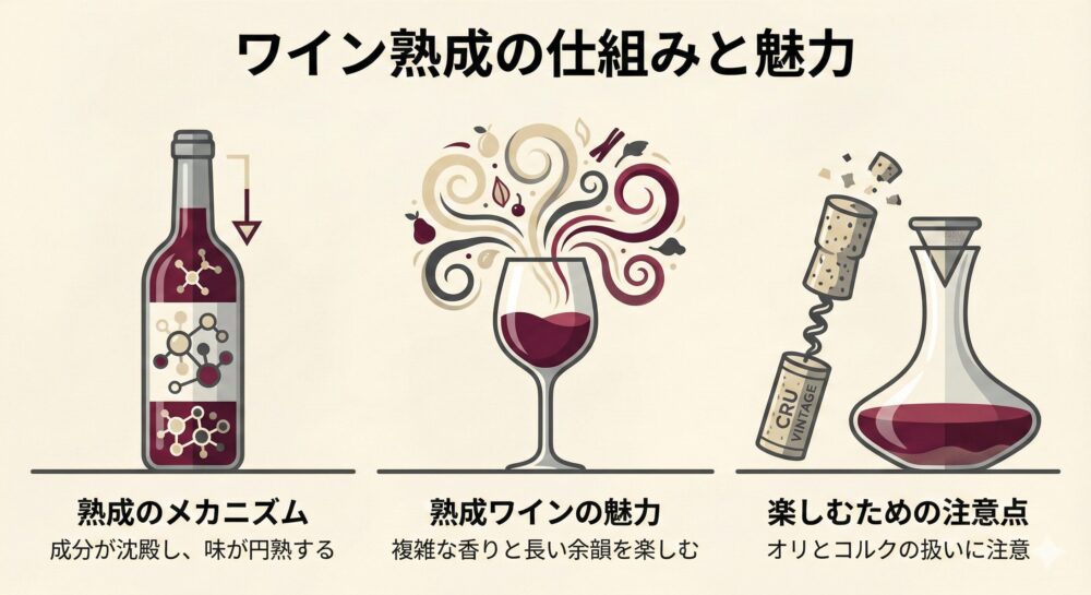 【初心者にはちょい熟ワイン】熟成ワインの魅力3選とデメリット2選