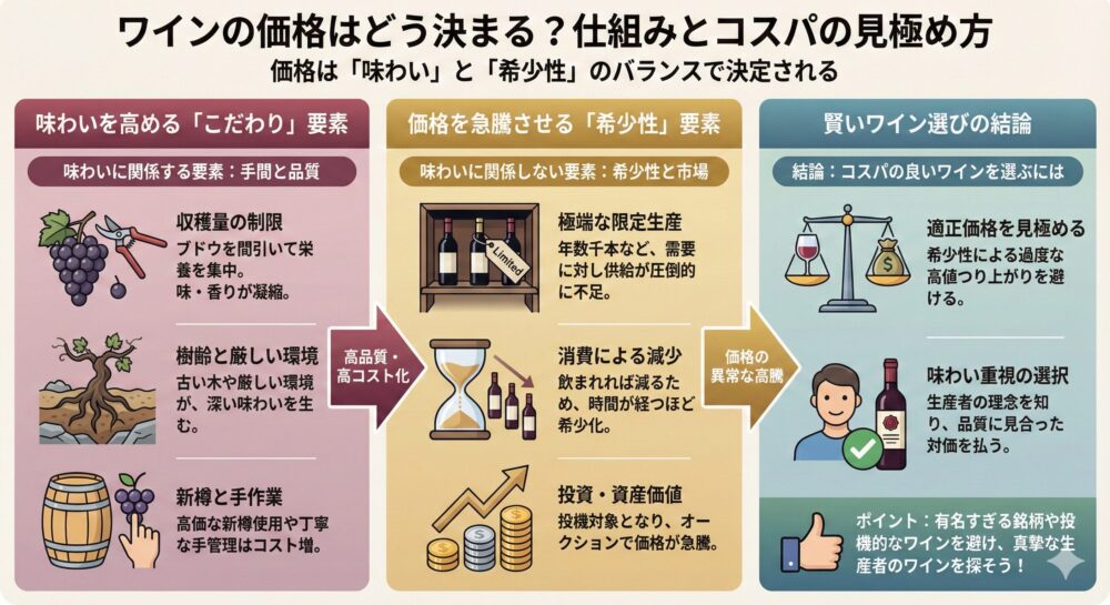 【ロマネコンティはなぜ高い？】ワインの価格と味わいの関係を解説