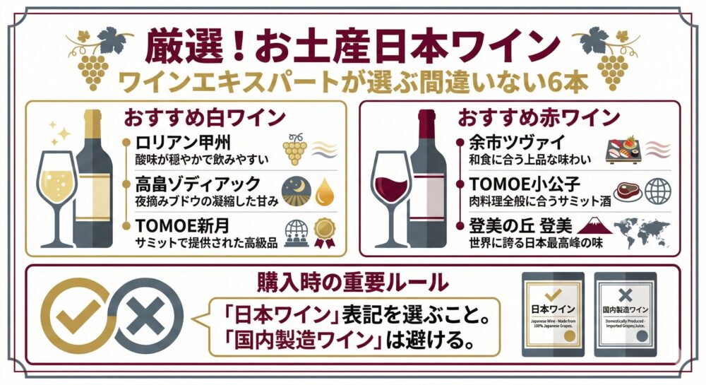 【お土産に最適！】おすすめの日本ワイン　赤・白6選！