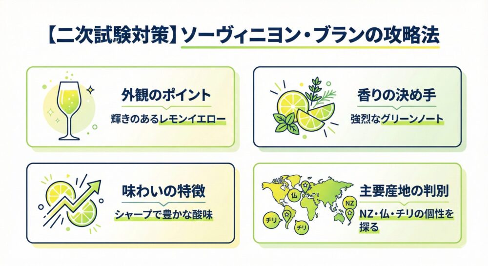 【ソムリエ試験】ソーヴィニヨン・ブランを当てる方法と二次試験模範回答