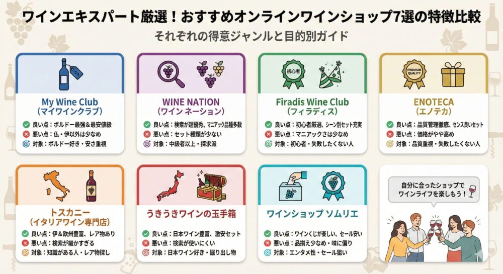 おすすめワイン通販サイト７選！ワインエキスパートが実際に使った感想つきで紹介！