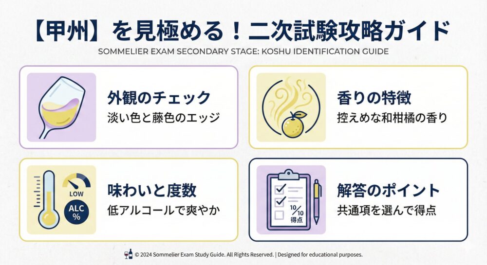 【ソムリエ試験】甲州を当てる方法と二次試験模範解答