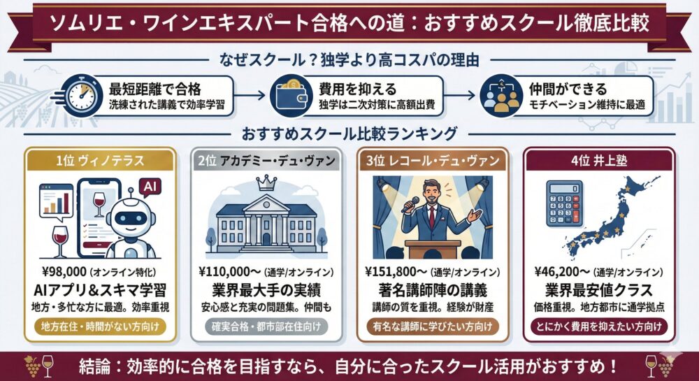 【全国版】ワインスクールおすすめランキング