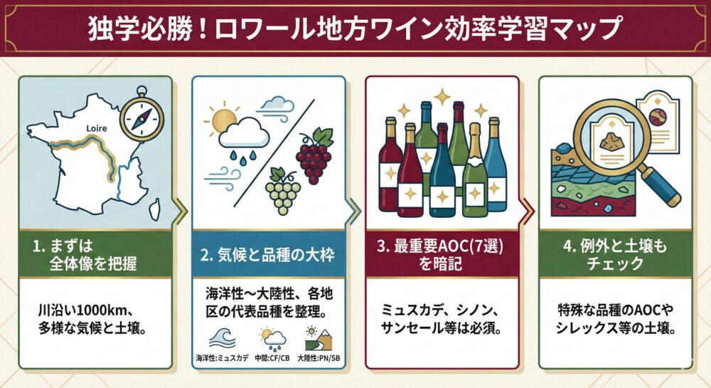 ロワール地方の独学方法を紹介【ソムリエ・ワインエキスパート試験】