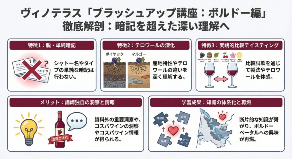 ヴィノテラス　ブラッシュアップ講座ボルドー編　受けてみた