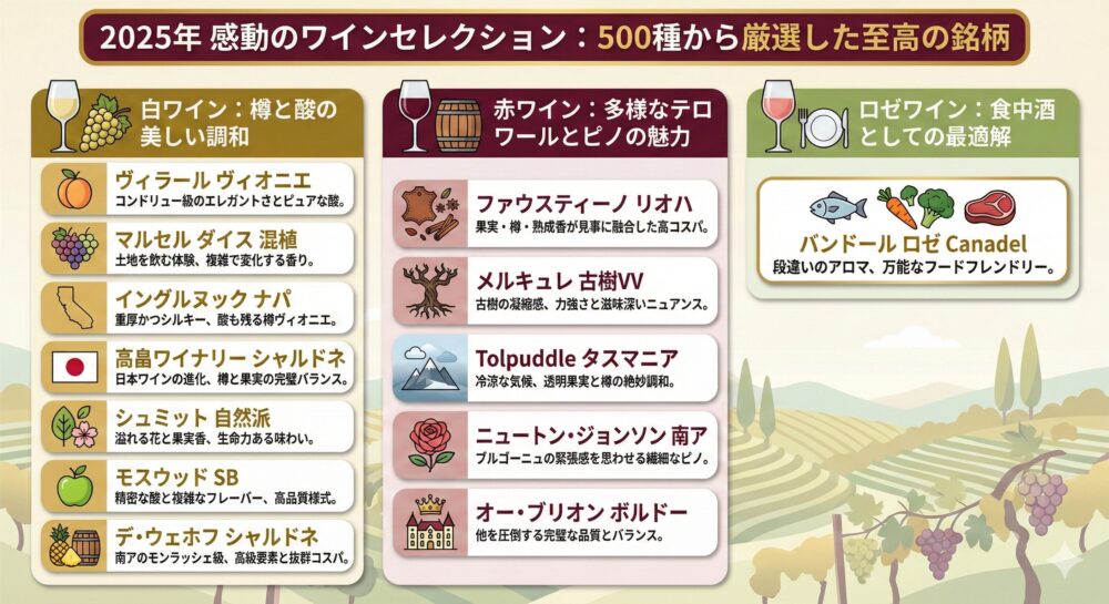 【2025年ベスト】年間500種以上を試飲！心から「感動した」おすすめワイン13選