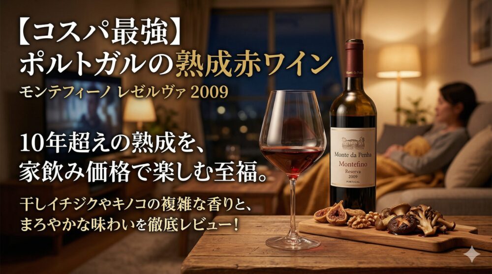 【コスパ最強】ポルトガルの熟成赤ワイン「モンテフィーノ レゼルヴァ 2009」を徹底レビュー