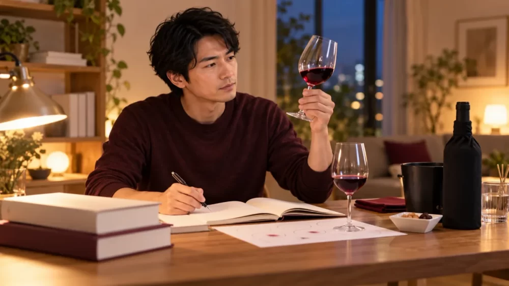 試験対策の勉強をする学習者